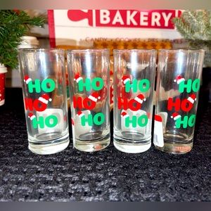 Cristar Christmas Ho Ho Ho shot‎ glass set of 4
